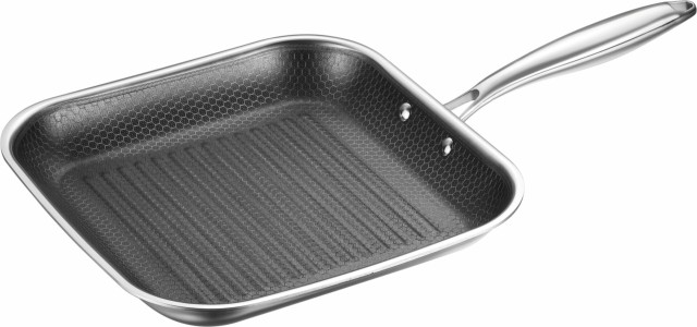 Edenberg Τηγάνι Γκριλ Grill 28 cm από Ανοξείδωτο Ατσάλι, με Αντικολ...