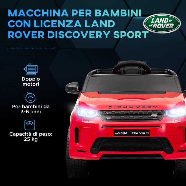 AIYAPLAY  Ηλεκτρικό Αυτοκίνητο για Παιδιά με Άδεια Land Rover με Φώτα, Κόρνα και Ζώνη Ασφαλείας, 106x65.5x51 εκ., Κόκκινο  370-343V90RD
