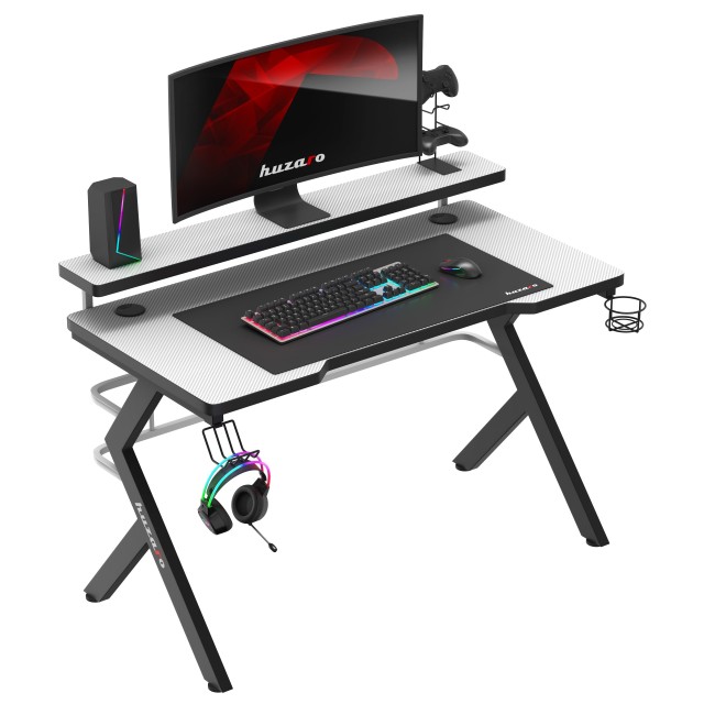 Huzaro Γραφείο Gaming Hero 5.0 Λευκό με Διάστασεις 120x60εκ  590756...