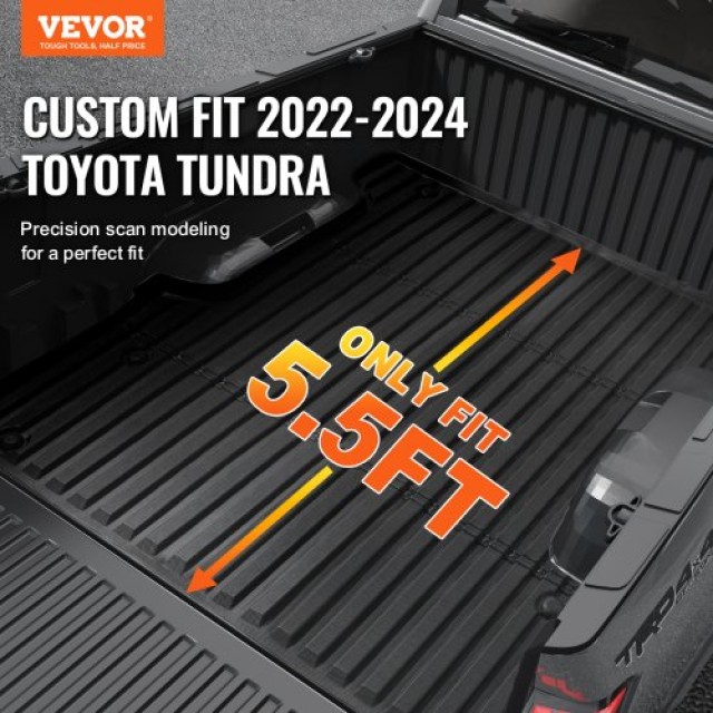 VEVOR  Πατάκι Κρεβατιού για Toyota Tundra 2022-2024 TPE Αξεσουάρ Κρ...