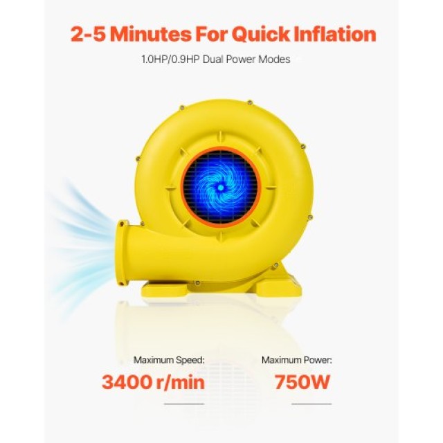 VEVOR  Φυσητήρας Φουσκωτού 0.8&1HP 750W για Επαγγελματική Χρήση  QMFJ680W2D3M1ADWMV2