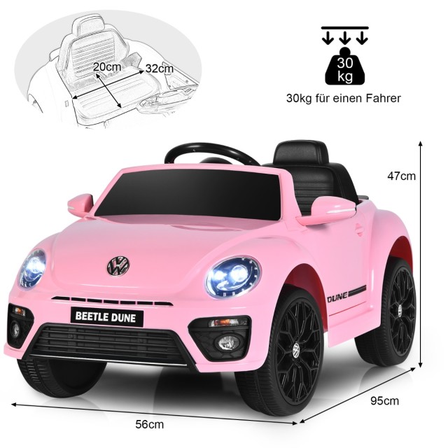 Costway  Παιδικό αυτοκίνητο VW Beetle με μουσική & φωτισμό με τηλεχ...