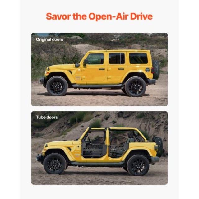 VEVOR Τετράθυρες Σωληνωτές Πόρτες για Jeep Wrangler JL 2018-2024 JPCGM4M1824JW26JAV0