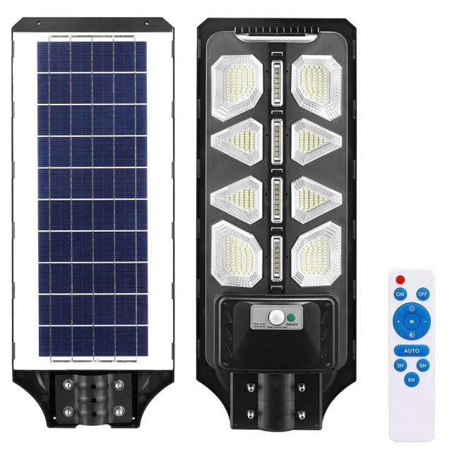 BAKAJI Φωτιστικό Δρόμου LED 120W Ηλιακό Εξωτερικού Χώρου με Αισθητήρα Κίνησης και Τηλεχειριστήριο 02814254