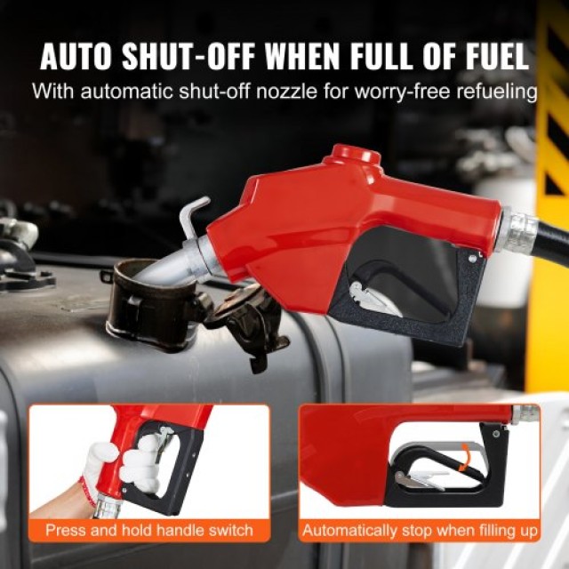 VEVOR Αντλία Μεταφοράς Καυσίμου 12V DC 20 GPM με Αυτόματο Ακροφύσιο...