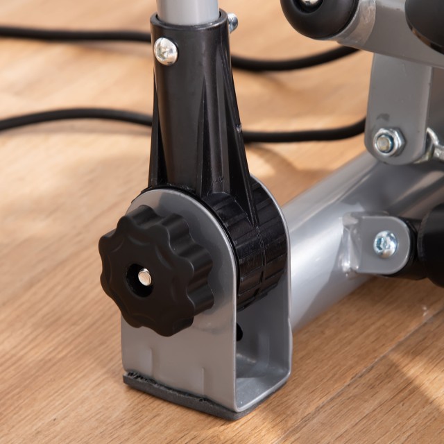 HOMCOM Ασημένιο Stepper Fitness με Λαβή και Οθόνη LCD, Διαστάσεις: ...