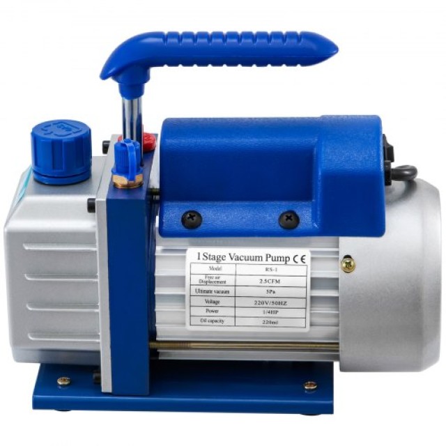 VEVOR Αντλία Κενού 2.5CFM 1 Στάδιο 1/4HP 220V/50Hz HVAC  QCKTZKB2.5CFM1-4HV2