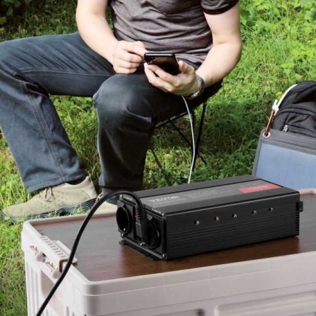 VEVOR Μετατροπέας Ισχύος 1500W 12V σε 230V  XZXNBQ1500WXQCR5AV2