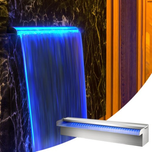 VEVOR LED Καταρράκτης Πισίνας Ανοξείδωτος 30x11.5x8 εκ.  PQSBJPJSWLED30001V2