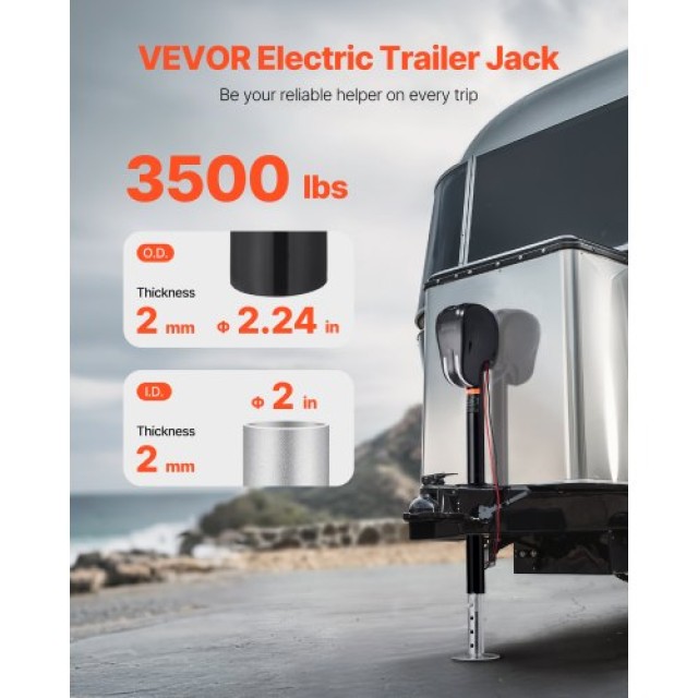 VEVOR Ηλεκτρικός Γρύλος Ρυμουλκούμενου 3500 lbs για Τροχόσπιτο & Καμπέρ DDTCQJ3500LBS409FV9