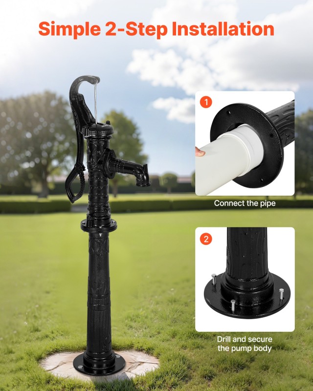 VEVOR Αντλία Νερού Χειροκίνητη από Χυτοσίδηρο, Μέγιστο Ύψος Ανύψωση... VEVOR Αντλία Νερού Χειροκίνητη από Χυτοσίδηρο, Μέγιστο Ύψος Ανύψωση...
