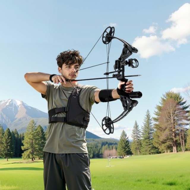 VEVOR Σύνθετο Τόξο Τοξοβολίας Δεξιόχειρα 70 Lbs 320 fps Κυνήγι Σκοπ...
