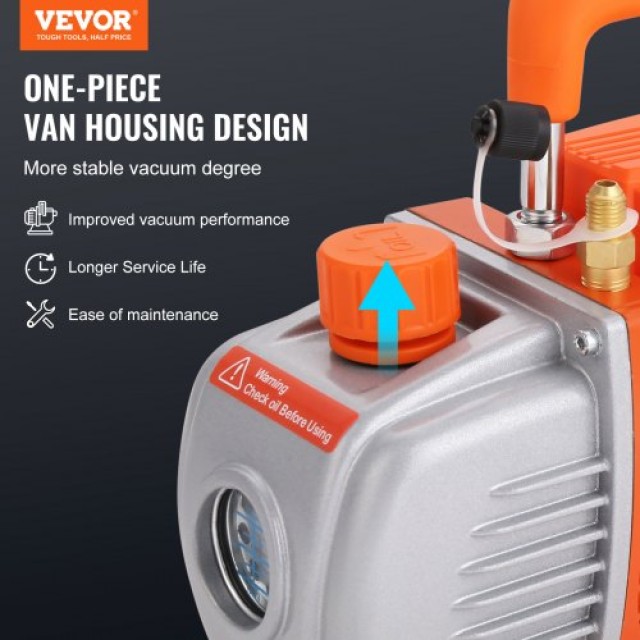 Σετ Θαλάμου Κενού 19L & Αντλίας 3.5 CFM VEVOR, για Σταθεροποίηση Ξύ...