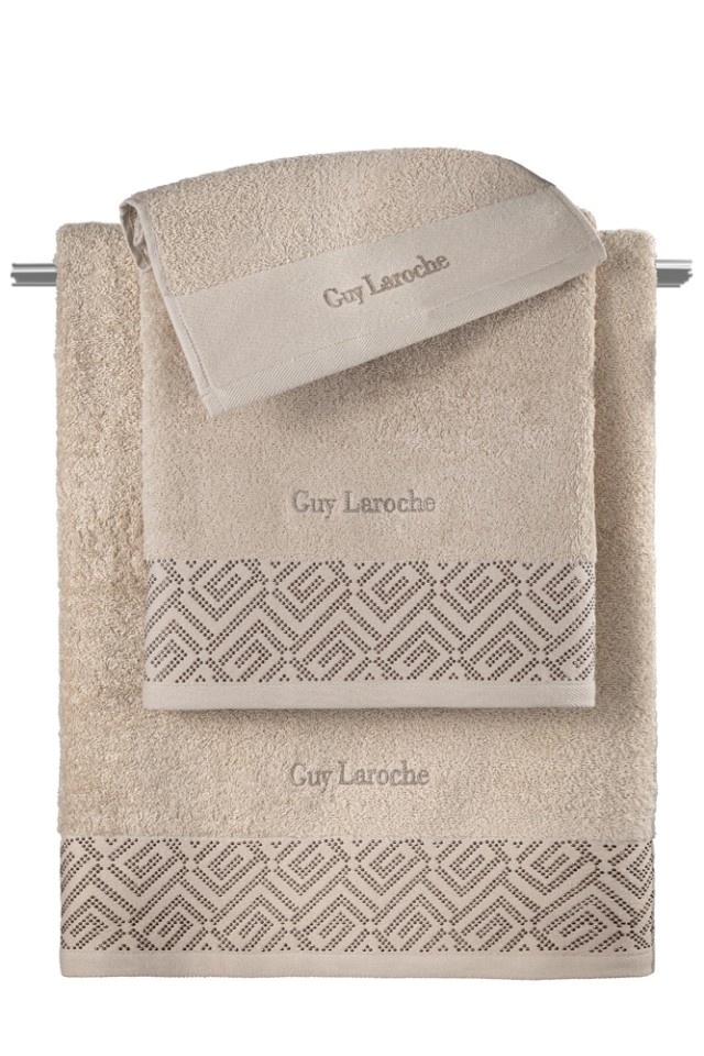 Guy Laroche 3er-Set Handtücher Emblem Sand, 1122090224002