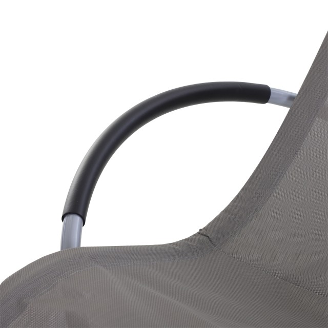 Κουνιστή πολυθρόνα Outsunny σε γκρι Texilene Zero-Gravity 154x80x84cm 84A-079GY