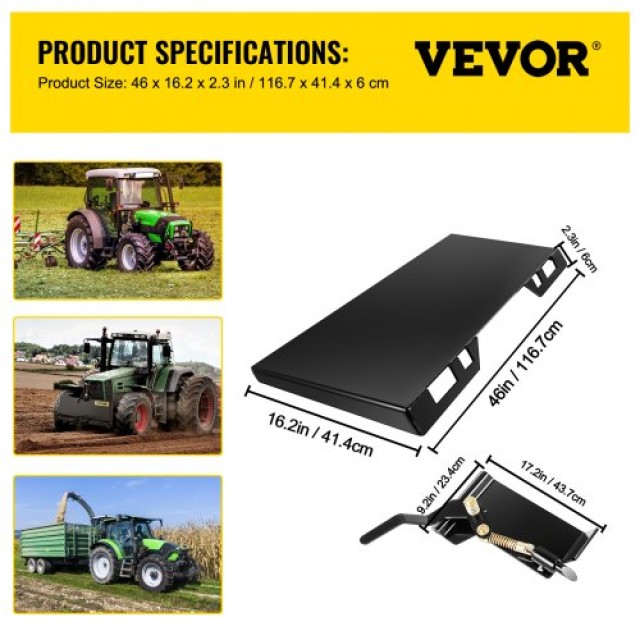 Πλάκα Ταχείας Σύνδεσης & Προσαρμογέας VEVOR για Skid Steer  HYAZB14KSAZBEIW4OV0