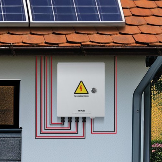 VEVOR Κουτί Συνδυασμού Ηλιακών 4 Σειρών 15A IP65  GFHLX4HL15ATMYRICY3