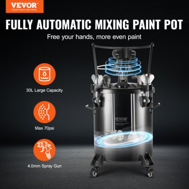 Δοχείο Βαφής VEVOR 30L με Αυτόματη Ανάδευση 70 psi  PQYLGZDXOX30CRY2SV0