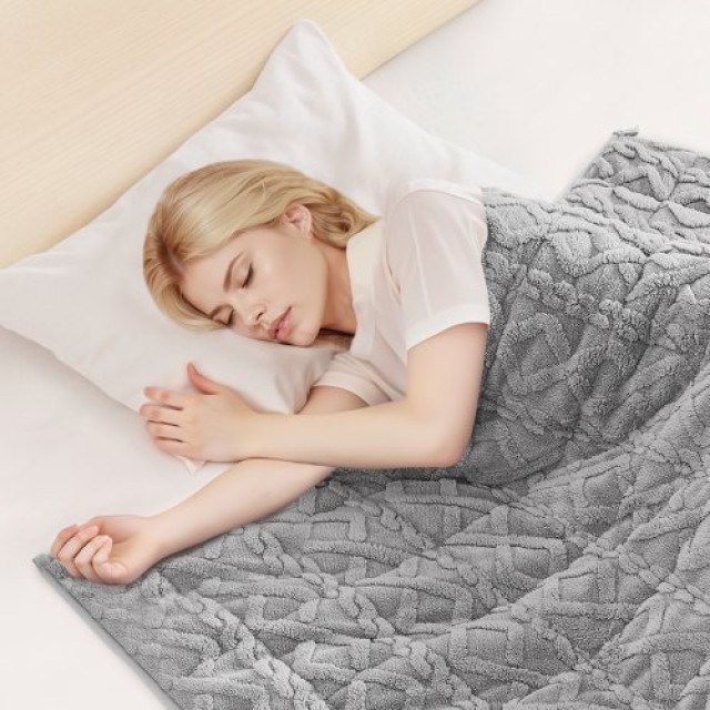 VEVOR Βαρύ Κουβέρτα 20lb 60 x 80 in Queen Size Sherpa Fleece JZMTYG...