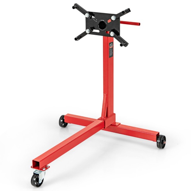 Costway Βάση κινητήρα 340 kg ανυψωτήρας κινητήρα περιστρεφόμενος 360° με 4 ρυθμιζόμενους βραχίονες στήριγμα κινητήρα για γκαράζ TL35737RE