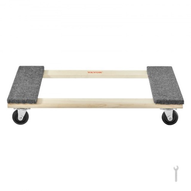 VEVOR Καρότσι Επίπλων, 1000 lbs, 18 x 30, 4 x 3 Ρόδες, Βαρέως Τύπου Ξύλινο Καρότσι Μεταφοράς  WGC1830INCHM3LUCCV0