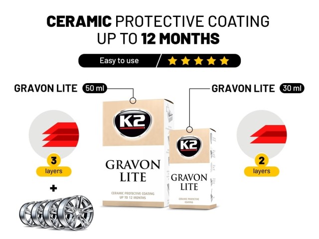 Κεραμική Επίστρωση K2 Gravon Lite 30ml G032
