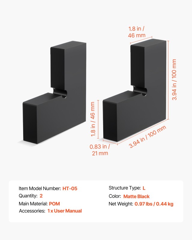 VEVOR Συνδετήρες Γωνίας 90 Μοιρών Πλατφόρμας για Κάγκελα (100 x 100...