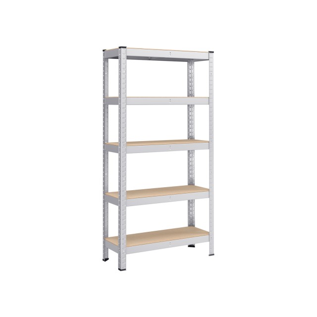 Ράφι SONGMICS 5 Επιπέδων, Χωρίς Βίδες, 650 kg, 30x75x150 cm, Ασημί 