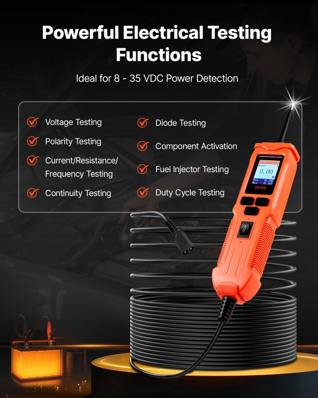 VEVOR Αυτοκινητιστικός Ελεγκτής Κυκλωμάτων, 8 - 35 DCV με Έγχρωμη Ο... VEVOR Αυτοκινητιστικός Ελεγκτής Κυκλωμάτων, 8 - 35 DCV με Έγχρωμη Ο...