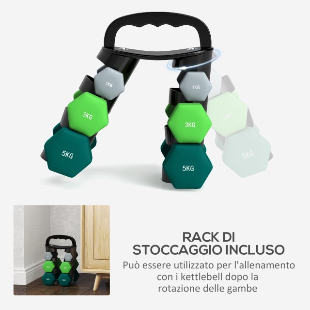 SPORTNOW Σετ Αλτήρων με Υποστήριξη, 3 Ζεύγη Βαρών 2 x 1 κιλό, 2 x 3... SPORTNOW Σετ Αλτήρων με Υποστήριξη, 3 Ζεύγη Βαρών 2 x 1 κιλό, 2 x 3...