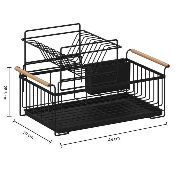 5FIVE Simply smart Διπλή Μεταλλική Πιατοθήκη με Αποσπώμενο Δίσκο Απ...