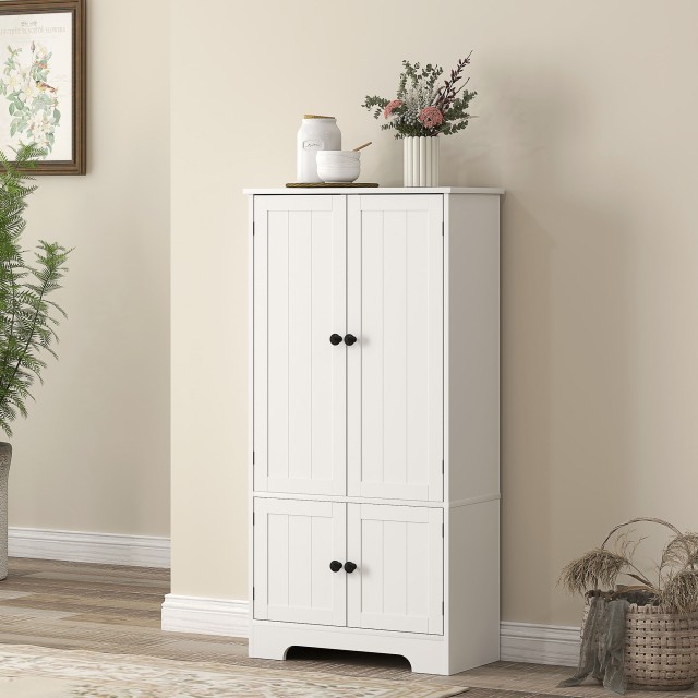 HOMCOM Λευκή Κουζίνα Κρεντέντζα 58.2x30x123 εκ. 83A-236V00WT