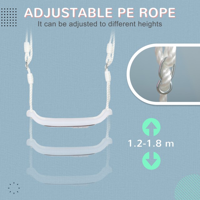 Outsunny Baby Swing 9-36 μηνών σε PP και PE με ρυθμιζόμενο σχοινί κ...