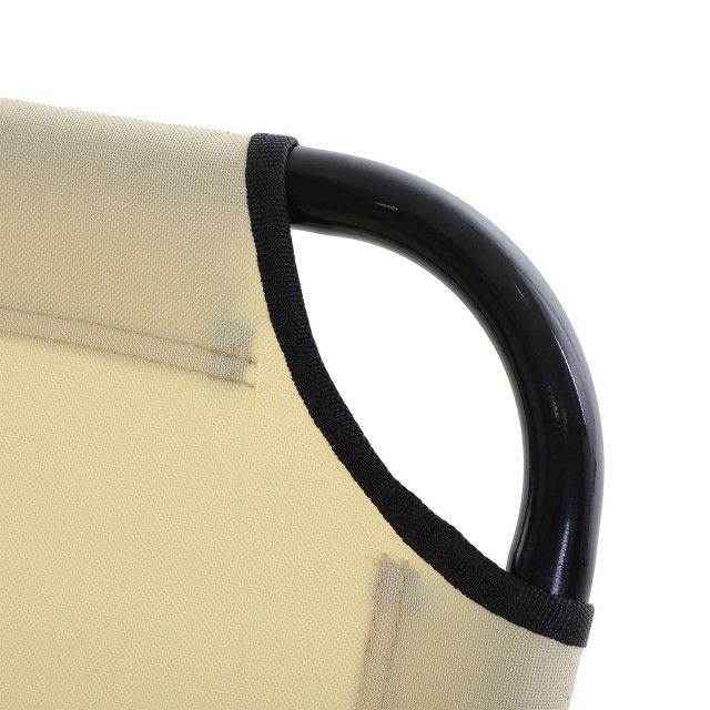 Outsunny Garden Lounger με ρυθμιζόμενη πλάτη σε 5 θέσεις, από ατσάλι και ύφασμα Oxford, 188x56x28 cm, Μπεζ 84B-442CW