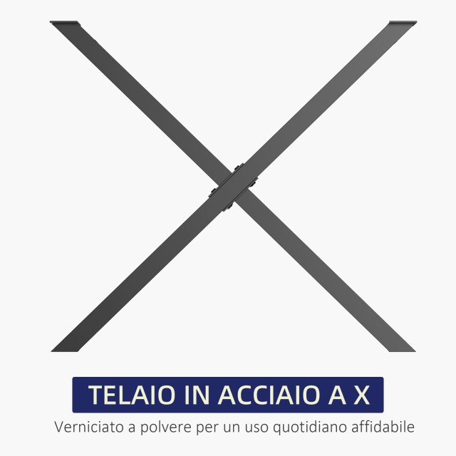 Σετ Ατσάλινα Πόδια Τραπεζιού Σχήματος X 80 x 4 x 72 cm 2 τμχ HOMCOM B82-002