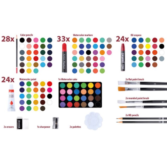 ARTICO  Σετ Ζωγραφικής με Βαλιτσάκι 34 x 24 x 9 cm 145 τμχ 02813522