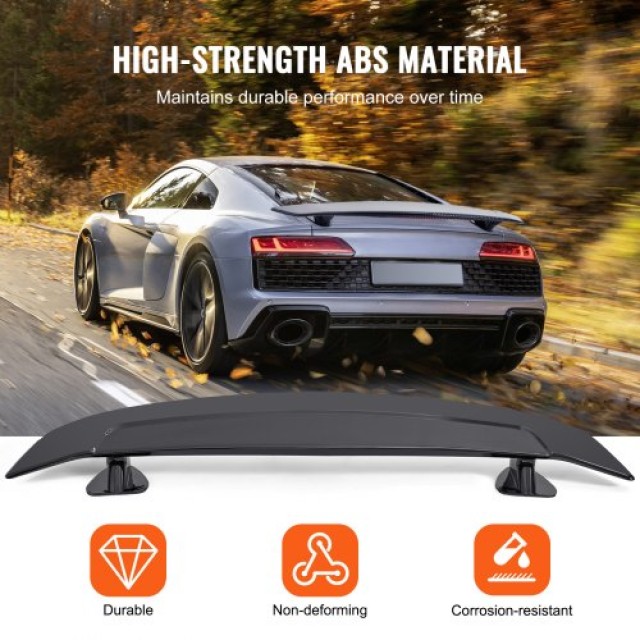 VEVOR GT Πτέρυγα Αυτοκινήτου, 46.3 Universal Spoiler, Συμβατό με Σεντάν & Κουπέ, ABS Υλικό, Μαύρο Γυαλιστερό  TYXWYABS46INXC430V0