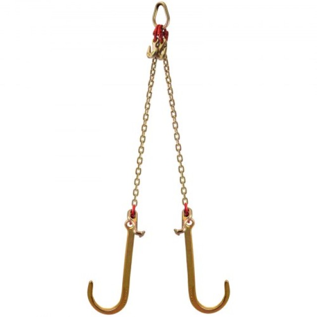 Αλυσίδα Ρυμούλκησης VEVOR V Bridle, 5/16 in x 2 ft, Αντοχή 9260 Lbs, με Γάντζους TJ και Καβούρι  SZGLRJG5162FT0001V0
