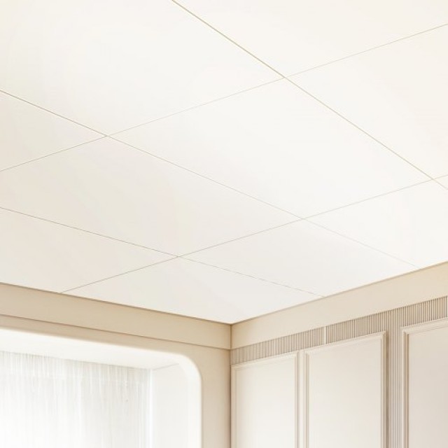 VEVOR  Πλακάκια Οροφής 10τμχ 24x24 ιν PVC Ανθεκτικά στη Φωτιά Λευκά THBZPVCFPB1010YENV0