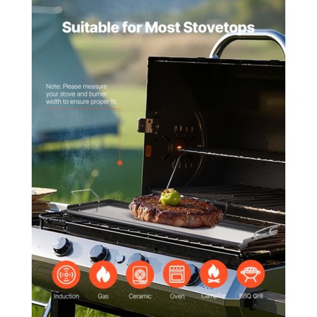 VEVOR Επίπεδη Σχάρα 32x14 Carbon Steel BBQ Grill Pan DCJPTG3214INVTJ16V0