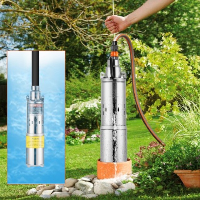 Ηλιακή Αντλία Νερού VEVOR 48V DC 369W Υποβρύχια για Πηγάδι  TYNSB370W84GEGWR5V9
