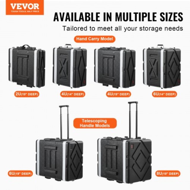 VEVOR  4U Ρακ Σερβερ 14 Βάθος με Λαβή ABS SLJJXABS4U14GN4Q4V0
