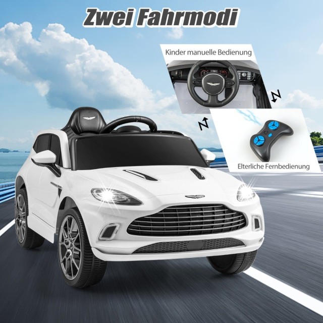 Costway  Αδειοδοτημένο Παιδικό Όχημα Aston Martin DBX με LED Φώτα και Τηλεχειριστήριο TQ10142DE-WH