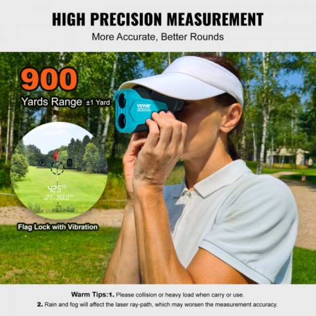 VEVOR 900 Yards Λέιζερ Γκολφ Αποστασιόμετρο με Κλίση & Μαγνήτη  DCKGEFCJY6B1SC1F8V9