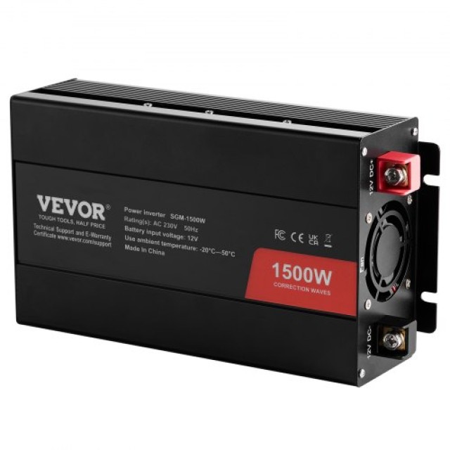 VEVOR Μετατροπέας Ισχύος 1500W 12V σε 230V  XZXNBQ1500WXQCR5AV2