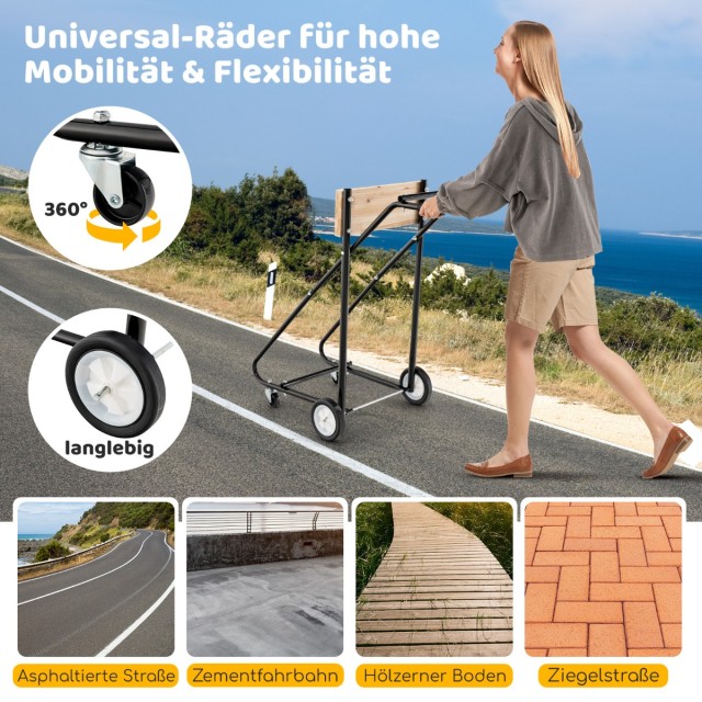 Costway Ροδάκια Στήριξης Εξωλέμβιου Κινητήρα 150 KG TL35684