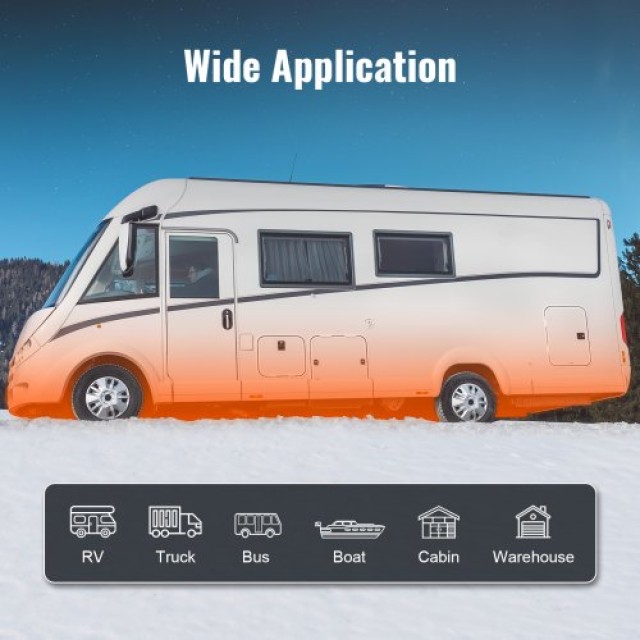 VEVOR Θερμαντήρας Diesel 12V 5KW με Οθόνη LCD & Τηλεχειριστήριο για Αυτοκίνητο/Λεωφορείο/RV Εσωτερικού Χώρου  ZCJRQFT12V5KW4C25V9