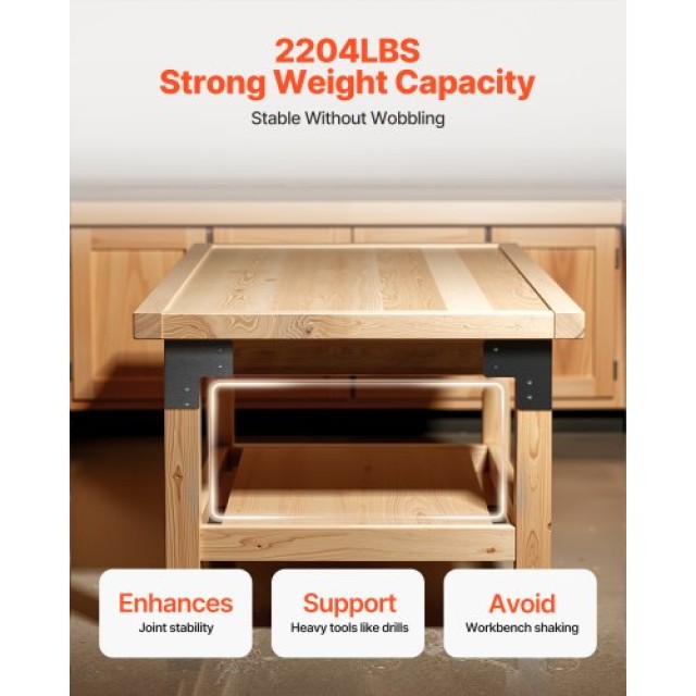 VEVOR Σετ 8 Τεμαχίων Γωνιακών Στηριγμάτων Εργαστηριακού Πάγκου 165m...