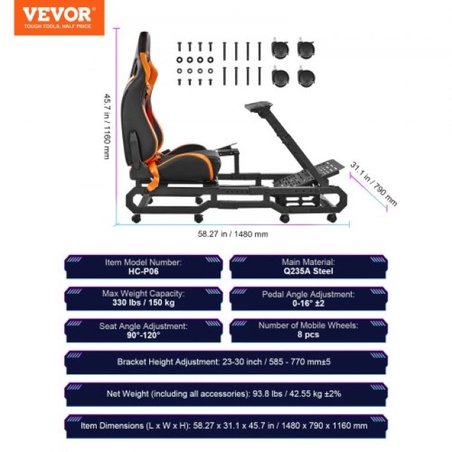 Βάση Τιμονιού VEVOR για Logitech G923/G920/G29, Μέγιστο Φορτίο 150kg  ZXZCDHBKZDXK14XHAV0