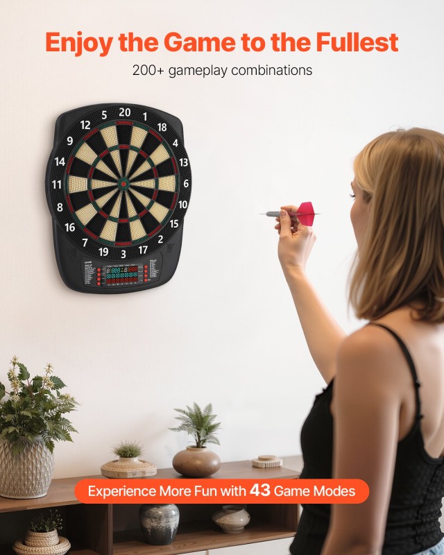 VEVOR Ηλεκτρονικός Στόχος Darts  336mm με 43 Παιχνίδια και 200+ Συν... VEVOR Ηλεκτρονικός Στόχος Darts  336mm με 43 Παιχνίδια και 200+ Συν...